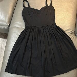 Elegant Black Sleeveless Handmade Dress, see measurements